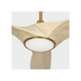 Generation Lighting Selen Smart 60 Inch LED Ceiling Fan Burnished Brass Finish Washed White Oak Blades (3SLNSM60BBSWWOD)