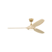Generation Lighting Selen Smart 60 Inch LED Ceiling Fan Burnished Brass Finish Washed White Oak Blades (3SLNSM60BBSWWOD)