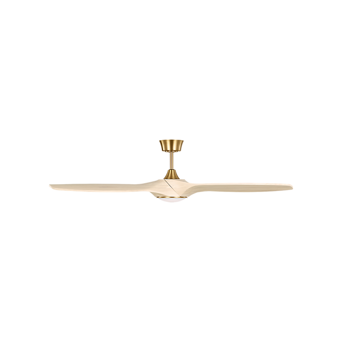 Generation Lighting Selen Smart 60 Inch LED Ceiling Fan Burnished Brass Finish Washed White Oak Blades (3SLNSM60BBSWWOD)