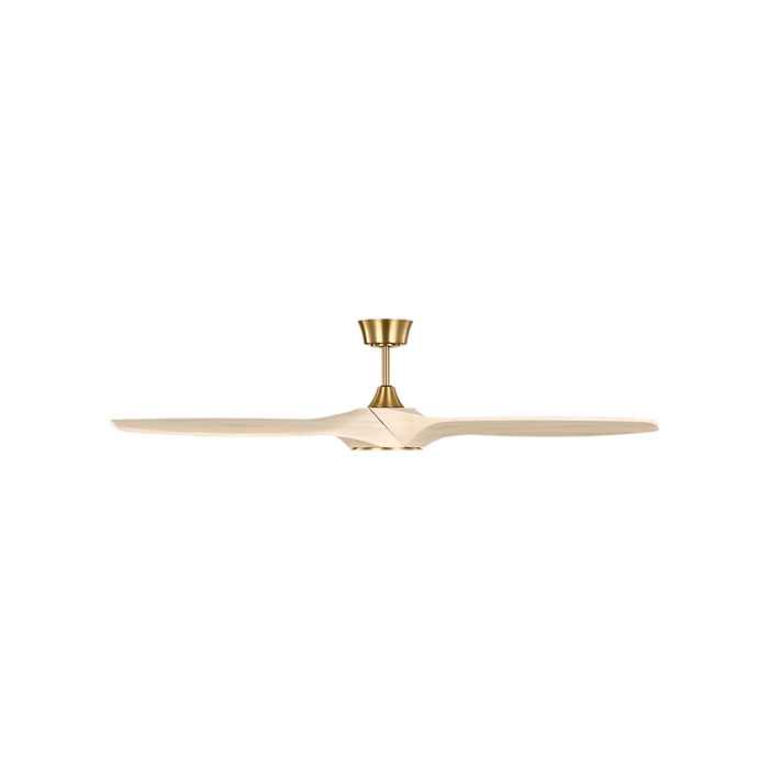 Generation Lighting Selen Smart 60 Inch LED Ceiling Fan Burnished Brass Finish Washed White Oak Blades (3SLNSM60BBSWWOD)