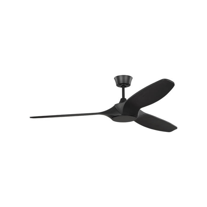 Generation Lighting Selen Smart 60 Inch LED Ceiling Fan Midnight Black Finish Midnight Black Blades (3SLNSM60MBKD)