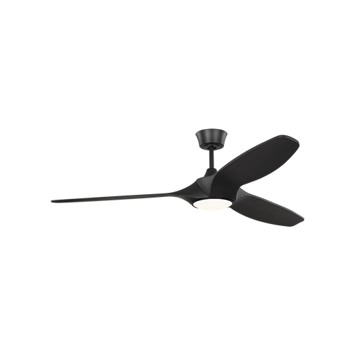 Generation Lighting Selen Smart 60 Inch LED Ceiling Fan Midnight Black Finish Midnight Black Blades (3SLNSM60MBKD)