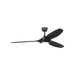 Generation Lighting Selen Smart 60 Inch LED Ceiling Fan Midnight Black Finish Midnight Black Blades (3SLNSM60MBKD)