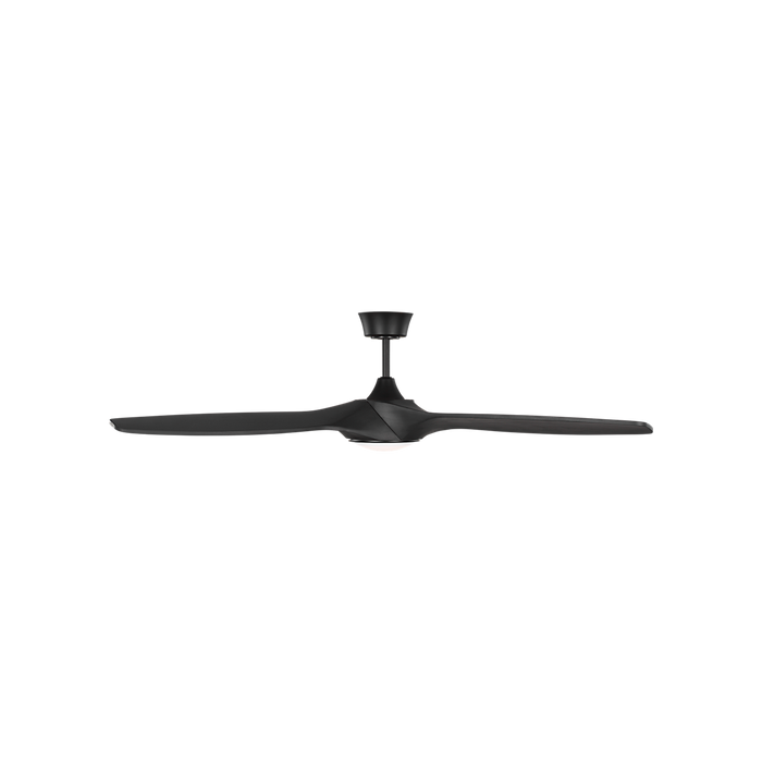 Generation Lighting Selen Smart 60 Inch LED Ceiling Fan Midnight Black Finish Midnight Black Blades (3SLNSM60MBKD)
