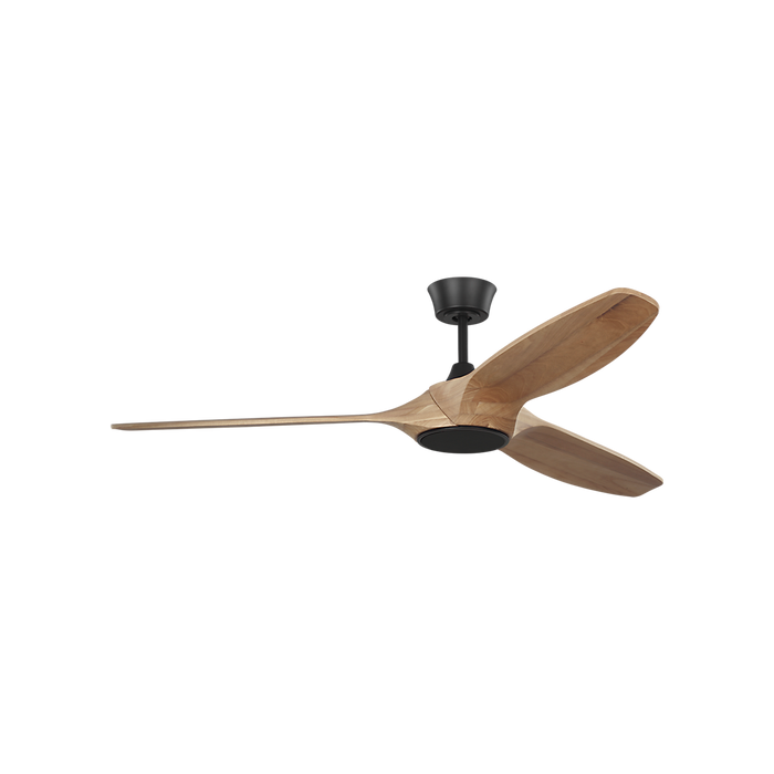 Generation Lighting Selen Smart 60 Inch LED Ceiling Fan Midnight Black Finish Natural Honey Blades (3SLNSM60MBKNHD)
