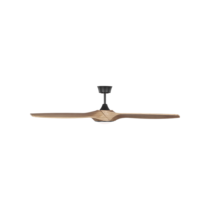 Generation Lighting Selen Smart 60 Inch LED Ceiling Fan Midnight Black Finish Natural Honey Blades (3SLNSM60MBKNHD)