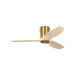 Generation Lighting Seyra Smart 44 Inch Hugger LED Ceiling Fan Burnished Brass Finish Washed White Oak Blades (3SYRHSM44BBSWWOD)