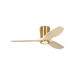 Generation Lighting Seyra Smart 44 Inch Hugger LED Ceiling Fan Burnished Brass Finish Washed White Oak Blades (3SYRHSM44BBSWWOD)