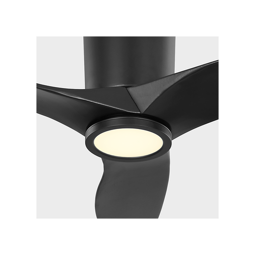 Generation Lighting Seyra Smart 44 Inch Hugger LED Ceiling Fan Midnight Black Finish Midnight Black Blades (3SYRHSM44MBKD)