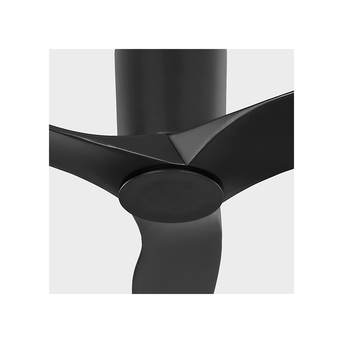 Generation Lighting Seyra Smart 44 Inch Hugger LED Ceiling Fan Midnight Black Finish Midnight Black Blades (3SYRHSM44MBKD)