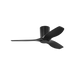 Generation Lighting Seyra Smart 44 Inch Hugger LED Ceiling Fan Midnight Black Finish Midnight Black Blades (3SYRHSM44MBKD)