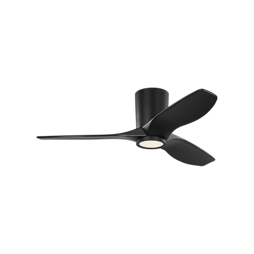 Generation Lighting Seyra Smart 44 Inch Hugger LED Ceiling Fan Midnight Black Finish Midnight Black Blades (3SYRHSM44MBKD)