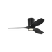 Generation Lighting Seyra Smart 44 Inch Hugger LED Ceiling Fan Midnight Black Finish Midnight Black Blades (3SYRHSM44MBKD)