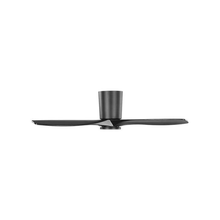 Generation Lighting Seyra Smart 44 Inch Hugger LED Ceiling Fan Midnight Black Finish Midnight Black Blades (3SYRHSM44MBKD)
