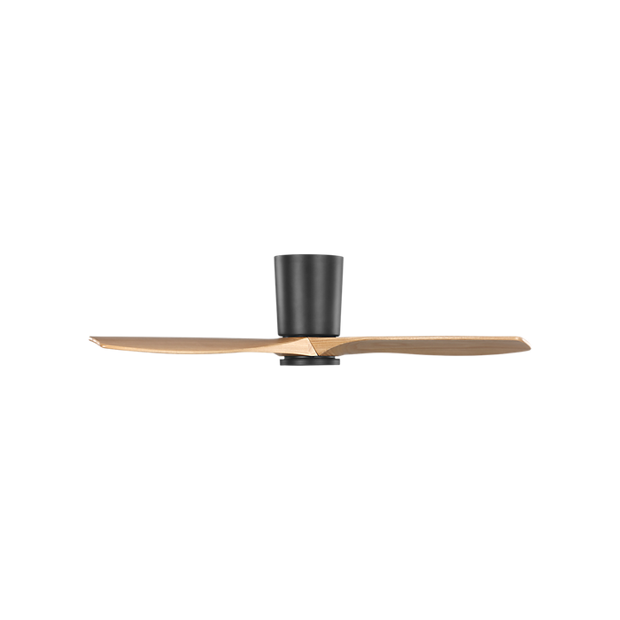 Generation Lighting Seyra Smart 44 Inch Hugger LED Ceiling Fan Midnight Black Finish Natural Honey Blades (3SYRHSM44MBKNHD)