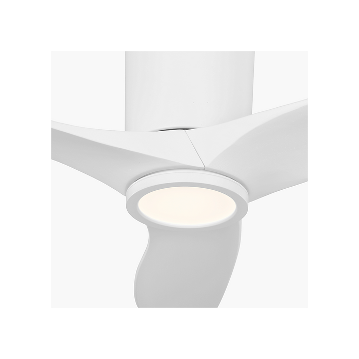 Generation Lighting Seyra Smart 44 Inch Hugger LED Ceiling Fan Matte White Finish Matte White Blades (3SYRHSM44RZWD)