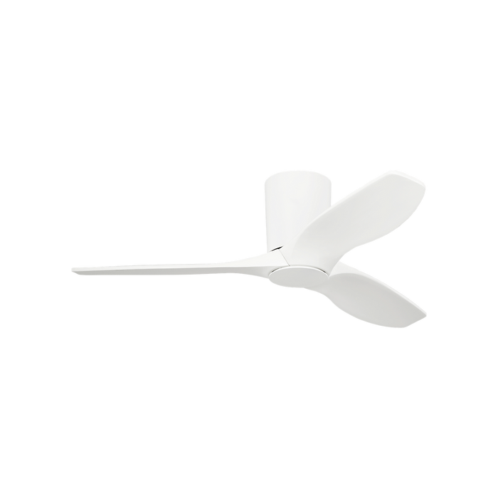 Generation Lighting Seyra Smart 44 Inch Hugger LED Ceiling Fan Matte White Finish Matte White Blades (3SYRHSM44RZWD)