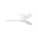 Generation Lighting Seyra Smart 44 Inch Hugger LED Ceiling Fan Matte White Finish Matte White Blades (3SYRHSM44RZWD)