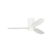 Generation Lighting Seyra Smart 44 Inch Hugger LED Ceiling Fan Matte White Finish Matte White Blades (3SYRHSM44RZWD)