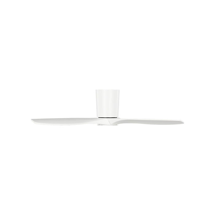 Generation Lighting Seyra Smart 44 Inch Hugger LED Ceiling Fan Matte White Finish Matte White Blades (3SYRHSM44RZWD)