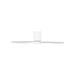 Generation Lighting Seyra Smart 44 Inch Hugger LED Ceiling Fan Matte White Finish Matte White Blades (3SYRHSM44RZWD)