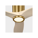Generation Lighting Seyra Smart 52 Inch Hugger LED Ceiling Fan Burnished Brass Finish Washed White Oak Blades (3SYRHSM52BBSWWOD)