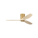 Generation Lighting Seyra Smart 52 Inch Hugger LED Ceiling Fan Burnished Brass Finish Washed White Oak Blades (3SYRHSM52BBSWWOD)