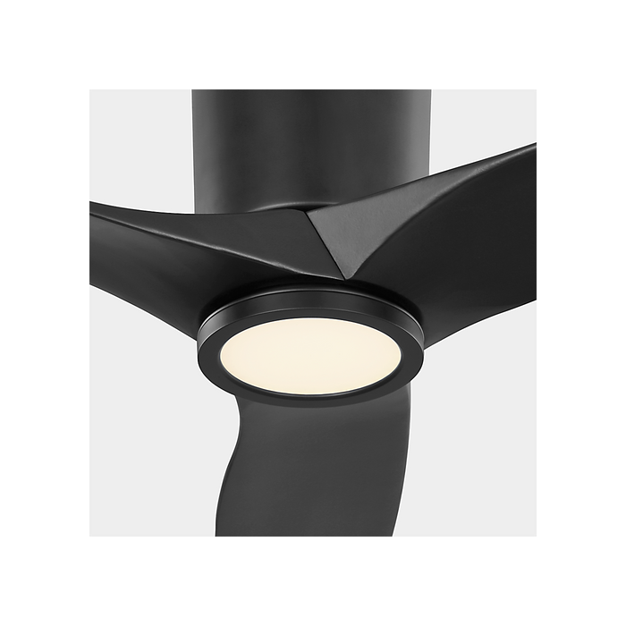 Generation Lighting Seyra Smart 52 Inch Hugger LED Ceiling Fan Midnight Black Finish Midnight Black Blades (3SYRHSM52MBKD)