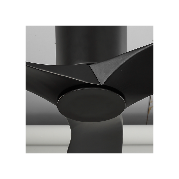 Generation Lighting Seyra Smart 52 Inch Hugger LED Ceiling Fan Midnight Black Finish Midnight Black Blades (3SYRHSM52MBKD)