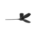 Generation Lighting Seyra Smart 52 Inch Hugger LED Ceiling Fan Midnight Black Finish Midnight Black Blades (3SYRHSM52MBKD)