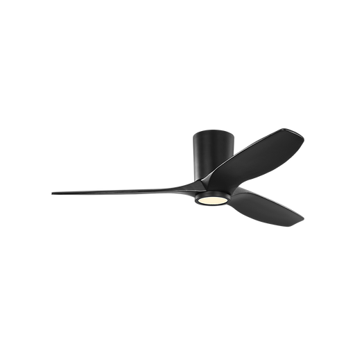 Generation Lighting Seyra Smart 52 Inch Hugger LED Ceiling Fan Midnight Black Finish Midnight Black Blades (3SYRHSM52MBKD)