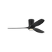 Generation Lighting Seyra Smart 52 Inch Hugger LED Ceiling Fan Midnight Black Finish Midnight Black Blades (3SYRHSM52MBKD)