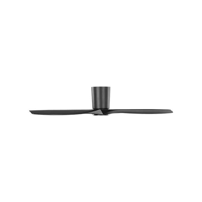 Generation Lighting Seyra Smart 52 Inch Hugger LED Ceiling Fan Midnight Black Finish Midnight Black Blades (3SYRHSM52MBKD)