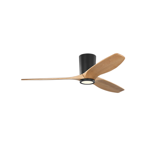 Generation Lighting Seyra Smart 52 Inch Hugger LED Ceiling Fan Midnight Black Finish Natural Honey Blades (3SYRHSM52MBKNHD)
