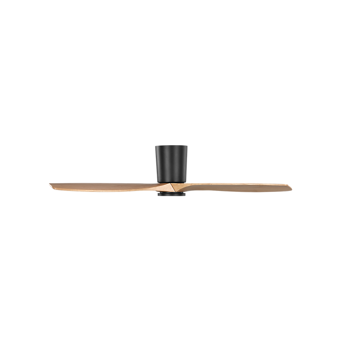 Generation Lighting Seyra Smart 52 Inch Hugger LED Ceiling Fan Midnight Black Finish Natural Honey Blades (3SYRHSM52MBKNHD)