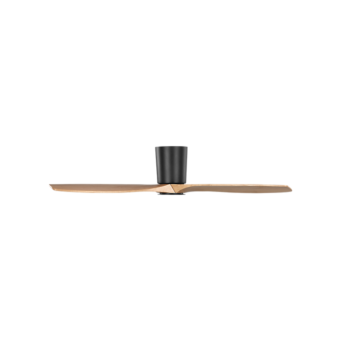 Generation Lighting Seyra Smart 52 Inch Hugger LED Ceiling Fan Midnight Black Finish Natural Honey Blades (3SYRHSM52MBKNHD)