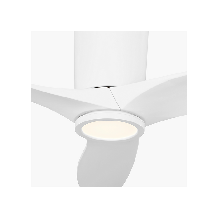 Generation Lighting Seyra Smart 52 Inch Hugger LED Ceiling Fan Matte White Finish Matte White Blades (3SYRHSM52RZWD)