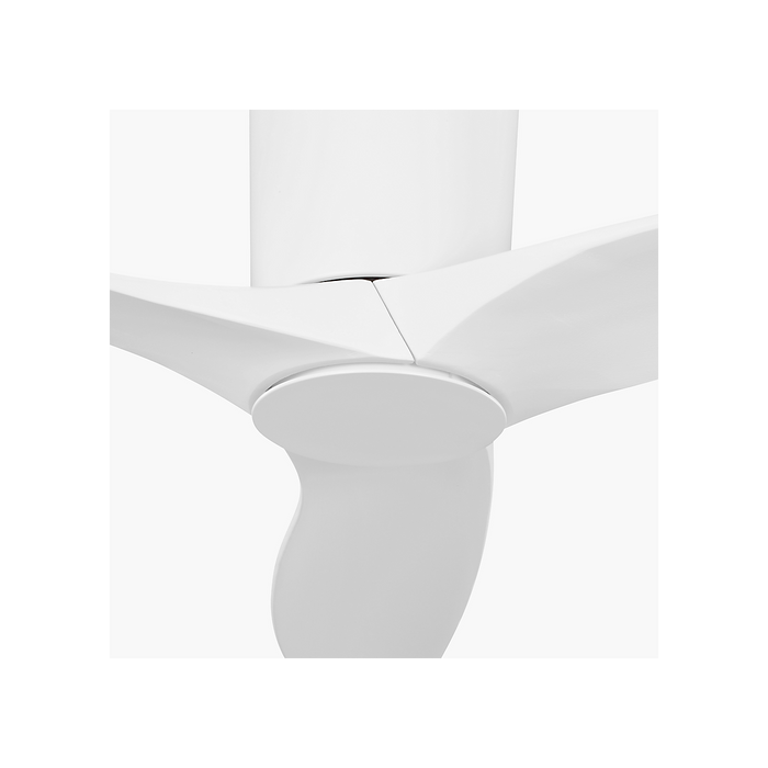 Generation Lighting Seyra Smart 52 Inch Hugger LED Ceiling Fan Matte White Finish Matte White Blades (3SYRHSM52RZWD)