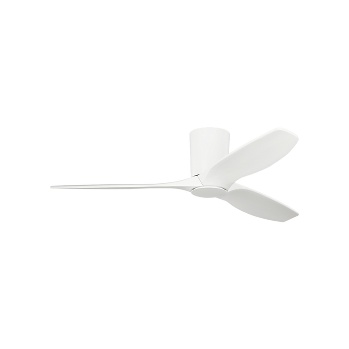 Generation Lighting Seyra Smart 52 Inch Hugger LED Ceiling Fan Matte White Finish Matte White Blades (3SYRHSM52RZWD)