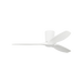 Generation Lighting Seyra Smart 52 Inch Hugger LED Ceiling Fan Matte White Finish Matte White Blades (3SYRHSM52RZWD)