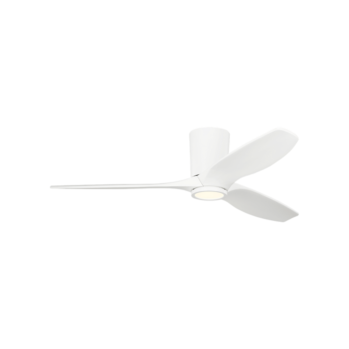 Generation Lighting Seyra Smart 52 Inch Hugger LED Ceiling Fan Matte White Finish Matte White Blades (3SYRHSM52RZWD)