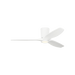 Generation Lighting Seyra Smart 52 Inch Hugger LED Ceiling Fan Matte White Finish Matte White Blades (3SYRHSM52RZWD)
