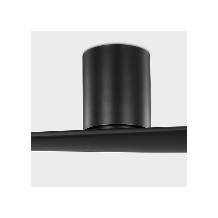 Generation Lighting Plank Smart 60 Inch Hugger Ceiling Fan Midnight Black Finish Midnight Black Blades (2PLHSM60MBK)