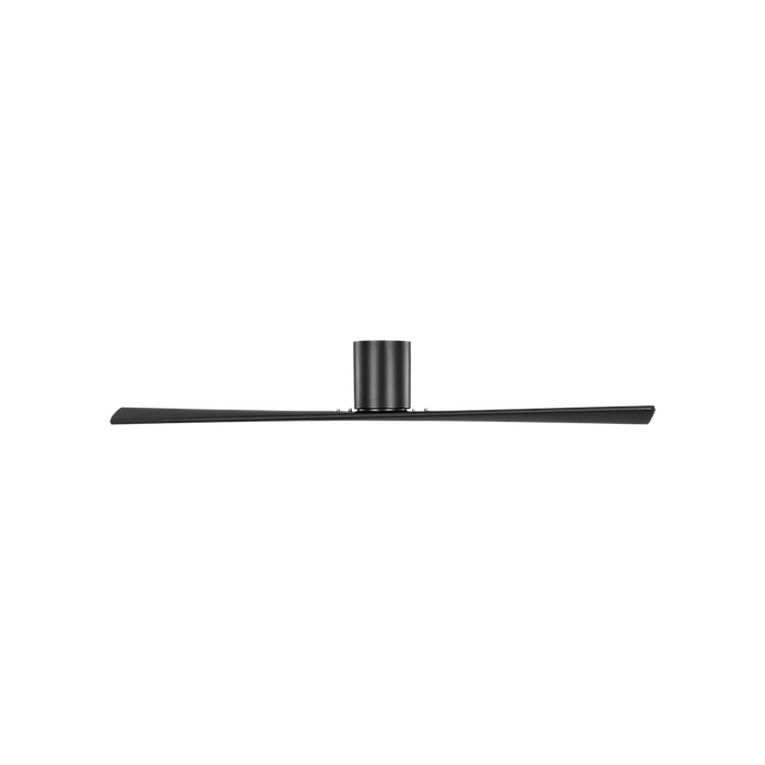 Generation Lighting Plank Smart 60 Inch Hugger Ceiling Fan Midnight Black Finish Midnight Black Blades (2PLHSM60MBK)