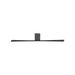 Generation Lighting Plank Smart 60 Inch Hugger Ceiling Fan Midnight Black Finish Midnight Black Blades (2PLHSM60MBK)