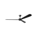Generation Lighting Pod Smart 64 Ceiling Fan Midnight Black Finish Ebony Blades (3PODSM64MBKEBY)