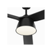 Generation Lighting Studio Smart 60 Inch LED Ceiling Fan Matte Black Finish Midnight Black Blades (3STUSM60MBKD)