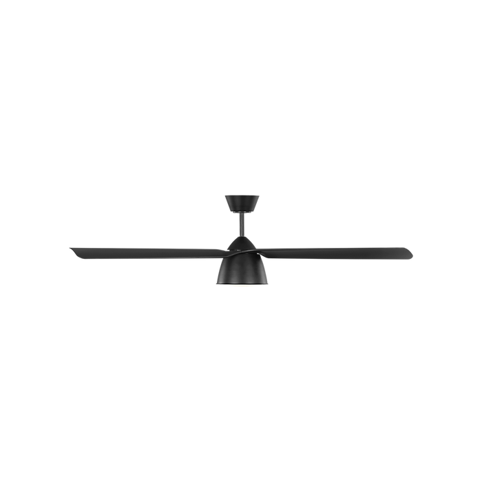 Generation Lighting Studio Smart 60 Inch LED Ceiling Fan Matte Black Finish Midnight Black Blades (3STUSM60MBKD)