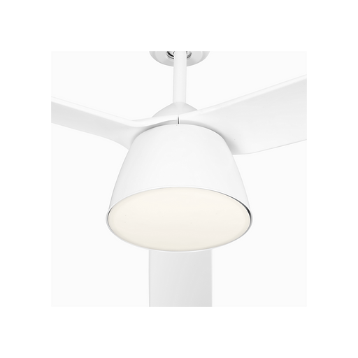 Generation Lighting Studio Smart 60 Inch LED Ceiling Fan Matte White Finish Matte White Blades (3STUSM60RZWD)