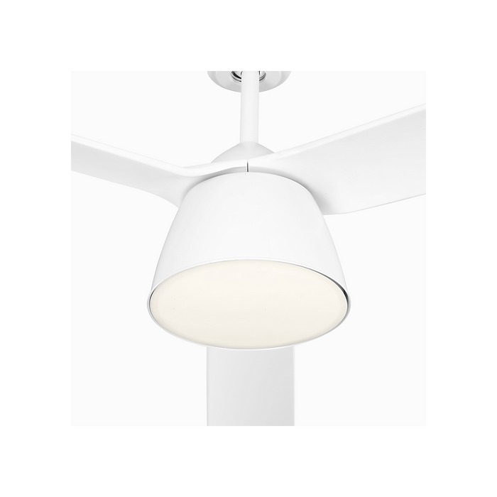 Generation Lighting Studio Smart 60 Inch LED Ceiling Fan Matte White Finish Matte White Blades (3STUSM60RZWD)
